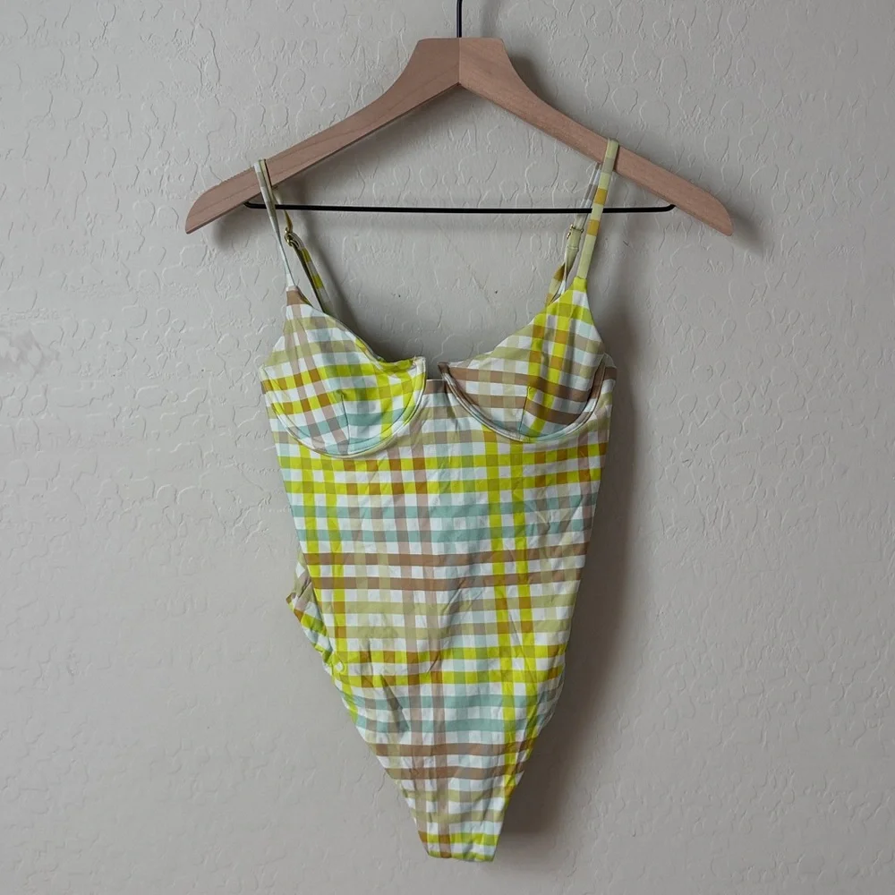 BESTSWIMWEAR x B SWIM Checkmate Jetty One Piece Underwire Bikini Swimsuit - Picture 2 of 5